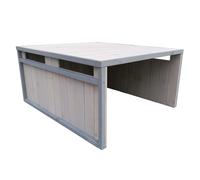 Garage de Robot tondeuse Toit en pente Bois massif Abri Automower Carport Gris 80x70x38cm - 52105