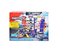 Majorette - Garage Super Chase Center - 112 x 84 x 70cm - 6 Niveaux de Jeu - 5 Voitures, 1 Train Inclus - Ascenseur Motorisé - Sons et Lumières - Dès 5 Ans - 212059984