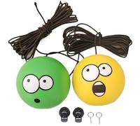 Garage Tennis Ball Parking Aid, Parking Aid Big Eyes with Corde and Ball Stops Accessoire de voiture mignon (style 2, Double Guide System)