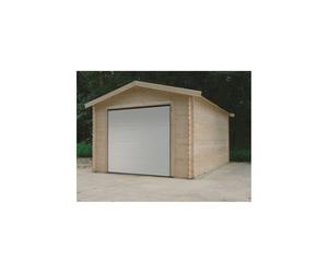 Garage Traditionnel - SOLID - TRADITIONAL - Bois massif - Porte sectionnelle automatisée - Surface 18,19m²