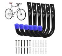 Garage Wall Hooks - Heavy Duty Utility J Hooks Lot de 6 crochets de rangement pour outils | Organisateur mural pour échelles, vélos, tuyaux, outils de jardin, atterrissage, pelles, garages, caves,