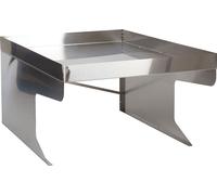 Garage XL pour Tondeuse-Robot avec bac à Plantes HWC-G60 - Toit Abri pour Tondeuse - métal 47x70x100cm - INOX