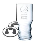 GarageBar Verre Pepsi Max - 591 ml - Produit officiel - Livré avec 2 dessous de verre