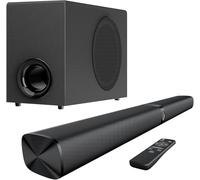 GarageRock Barre de Son pour Téléviseur avec Caisson de Basses, 110W Home Cinema avec Deep Bass&Volume Boost&3 Modes d'égalisation, Bluetooth 5.3/Arc/Opt/AUX, Surround System pour TV/PC/Projecteur