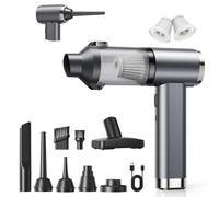 GARAID Aspirateur Voiture Puissant 4-en-1, 25000Pa Aspirateur à Main Sans Fil avec Moteur Brushless, 2 Vitesses, 6000mAh, 150000 RPM Souffleur Air Comprimé Pour Bureau, Voiture, Maison, Cuisine, Poils