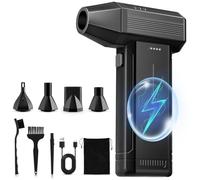 GARAID Souffleur Air Comprimé, 3 Vitesses Mini Souffleur sans Fil Puissant avec LED, 150000tr/min Petit Souflette Portable Puissant avec Batterie 6000mAh, Air Duster pour Nettoyage PC,Clavier,Voiture