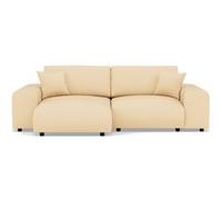 Garance - canapé d'angle réversible 4 places en simili - Beige