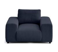 Garance - fauteuil en velours côtelé - Bleu nuit