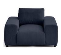 Garance - fauteuil en velours côtelé - Bleu nuit Bleu nuit