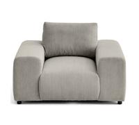 Garance - fauteuil en velours côtelé - Gris clair Gris clair G