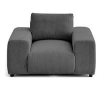 Garance - fauteuil en velours côtelé - Gris foncé $cou G