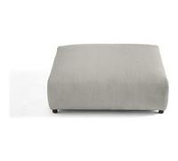 Garance - grand pouf modulable - en velours côtelé - Gris clair