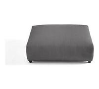 Garance - grand pouf modulable - en velours côtelé - Gris foncé