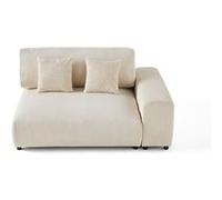 Garance - module d'assise 2 places avec accoudoir droit - en velours côtelé - Beige