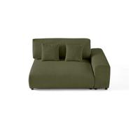 Garance - module d'assise 2 places avec accoudoir droit - en velours côtelé - Vert