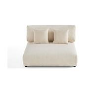 Garance - module d'assise 2 places sans accoudoirs - en velours côtelé - Beige