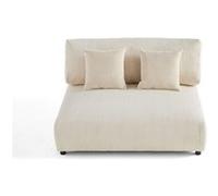 Garance - module d'assise 2 places sans accoudoirs - en velours côtelé - Beige