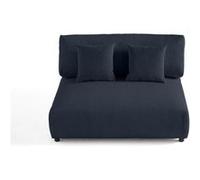 Garance - module d'assise 2 places sans accoudoirs - en velours côtelé - Bleu nuit