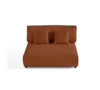 Garance - module d'assise 2 places - en velours côtelé - Terracotta