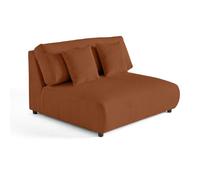 Garance - module d'assise 2 places - en velours côtelé - Terracotta