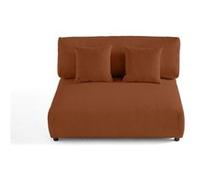 Garance - module d'assise 2 places - en velours côtelé - Terracotta Terracotta G