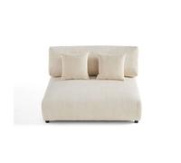 Garance - module d'assise 2 places sans accoudoirs - en velours côtelé - Beige