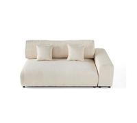 Garance - module d'assise 3 places avec accoudoir droit - en velours côtelé - Beige