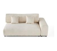 Garance - module d'assise 3 places avec accoudoir droit - en velours côtelé - Beige