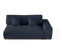 Garance - module d'assise 3 places avec accoudoir droit - en velours côtelé - Bleu nuit