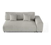 Garance - module d'assise 3 places avec accoudoir droit - en velours côtelé - Gris clair Gris clair