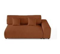 Garance - module d'assise 3 places avec accoudoir droit - en velours côtelé - Terracotta