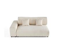 Garance - module d'assise 3 places avec accoudoir gauche - en velours côtelé - Beige