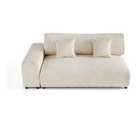 Garance - module d'assise 3 places avec accoudoir gauche - en velours côtelé - Beige Beige G