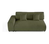 Garance - module d'assise 3 places avec accoudoir gauche - en velours côtelé - Vert