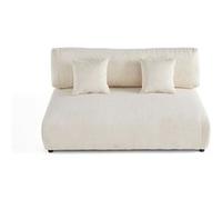 Garance - module d'assise 3 places sans accoudoirs - en velours côtelé - Beige
