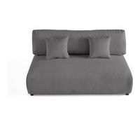 Garance - module d'assise 3 places sans accoudoirs - en velours côtelé - Gris foncé