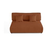 Garance - module d'assise 3 places - en velours côtelé - Terracotta