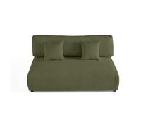 Garance - module d'assise 3 places sans accoudoirs - en velours côtelé - Vert