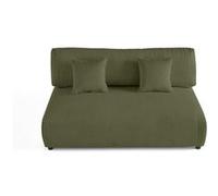 Garance - module d'assise 3 places sans accoudoirs - en velours côtelé - Vert