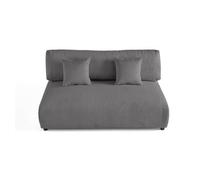 Garance - module d'assise 3 places sans accoudoirs - en velours côtelé - Gris foncé