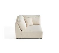 Garance - module d'assise d'angle réversible - en velours côtelé - Beige