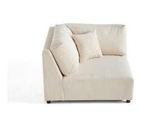 Garance - module d'assise d'angle réversible - en velours côtelé - Beige