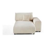 Garance - module d'assise méridienne droit - en velours côtelé - Beige