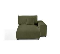 Garance - module d'assise méridienne droit - en velours côtelé - Vert