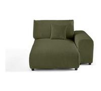 Garance - module d'assise méridienne droit - en velours côtelé - Vert