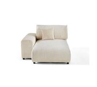 Garance - module d'assise méridienne gauche - en velours côtelé - Beige