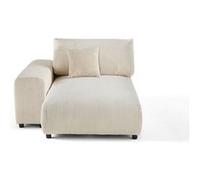 Garance - module d'assise méridienne gauche - en velours côtelé - Beige