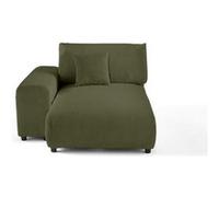 Garance - module d'assise méridienne gauche - en velours côtelé - Vert Vert