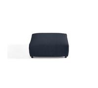 Garance - pouf modulable - en velours côtelé - Bleu nuit