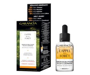Garancia L'Appel de la Forêt Sérum Double Phase Vitamine C Éclat 8ml | Format découverte. Artemisia du Japon, prune de Kakadu et carotte, booste la vitamine C et l'éclat du teint